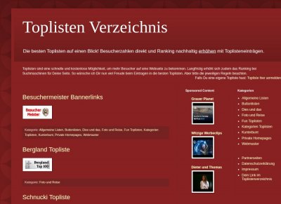 Toplistenverzeichnis